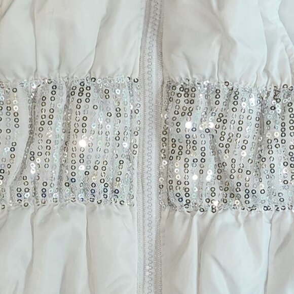 Girls zip front Puffer Vest with Sequins - Picture 4 of 7